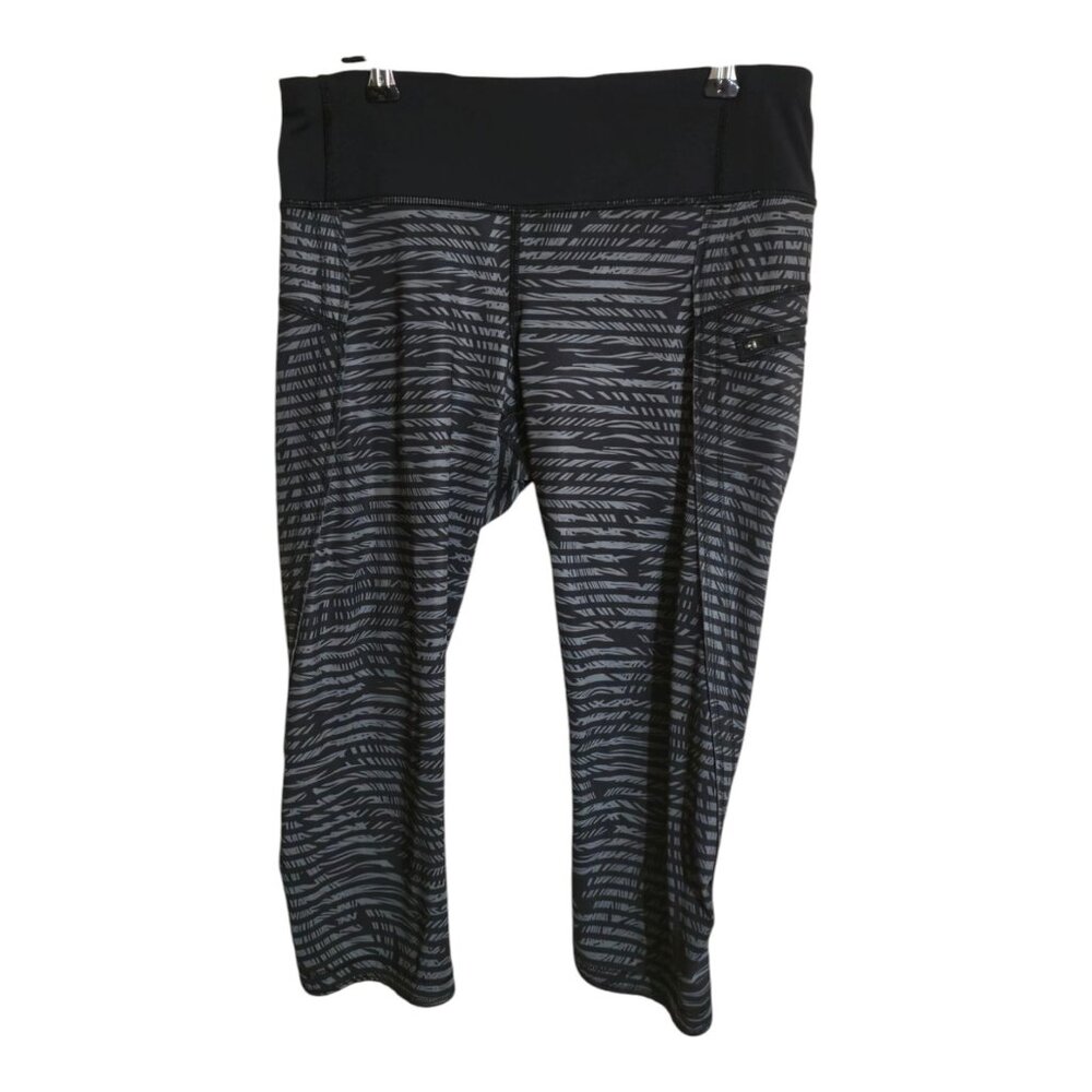 Lululemon Pant Women 6 Top Speed Crop Running Peacock Training Athleisure Gym
